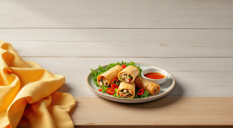 Rollitos con salsa agripicante