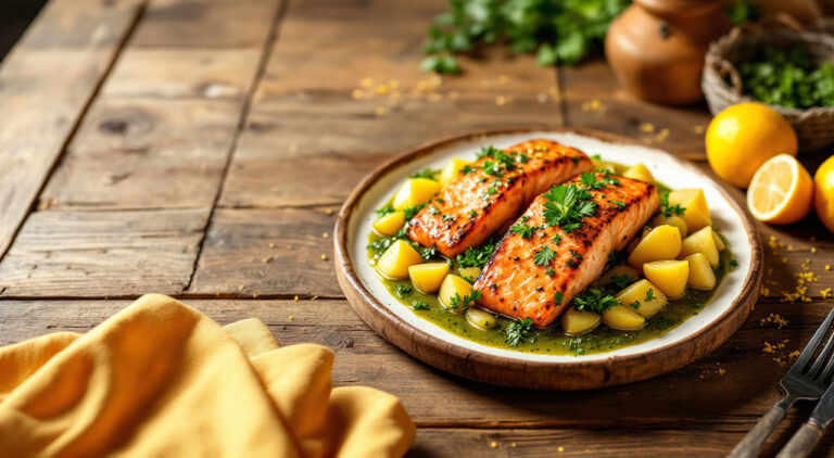 Salmón en salsa verde