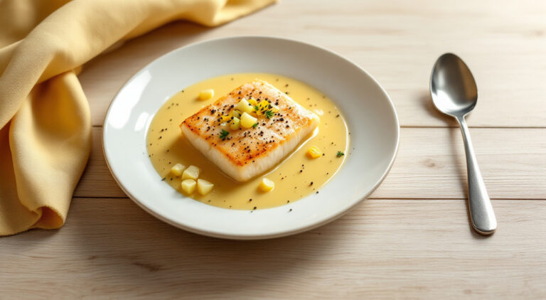 Salsa al vino blanco para pescado