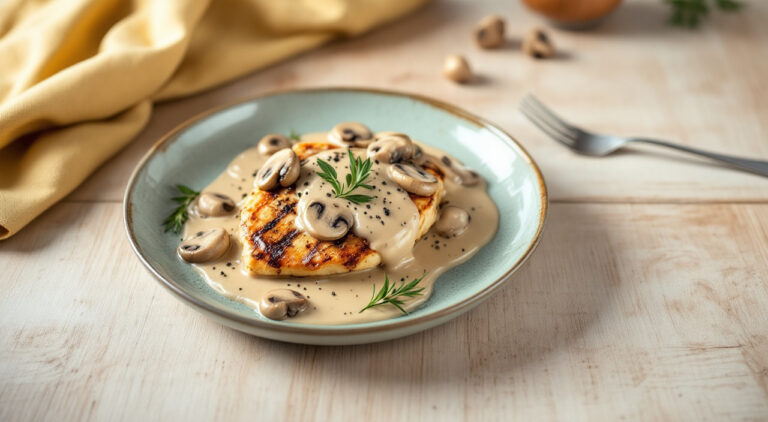 Salsa de champiñones con crema de leche