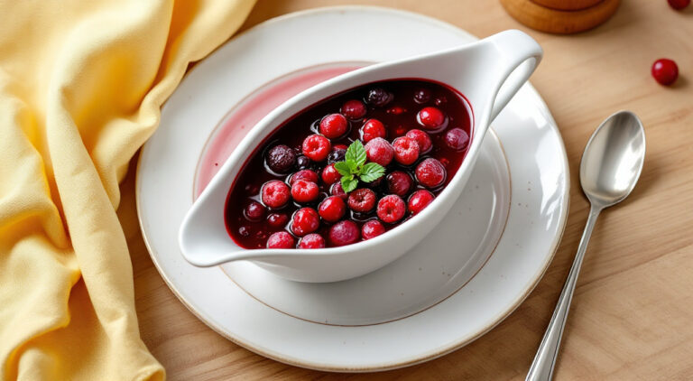 Salsa de vino y frutos rojos