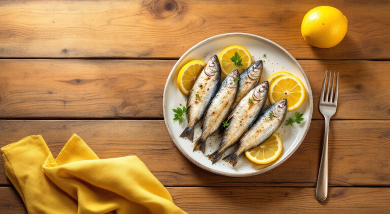 Sardinas al limón en microondas