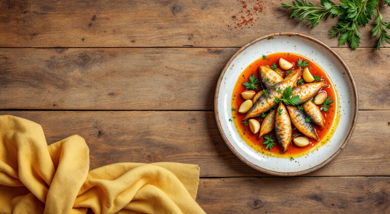 Sardinas en escabeche con pimentón de la vera