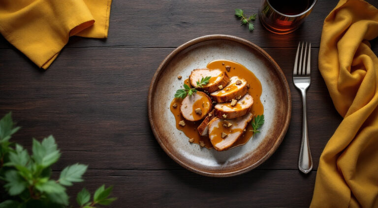 Solomillo con salsa de trufas