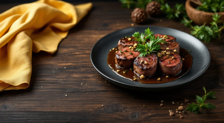 Solomillo de ternera en salsa de trufas