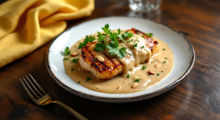 Solomillo salsa de almendras