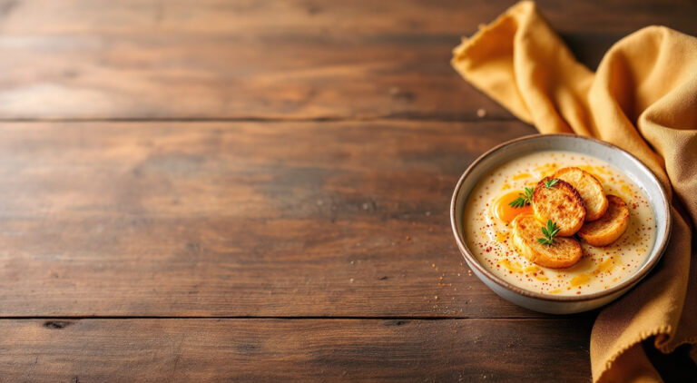 Sopa de ajo con costra