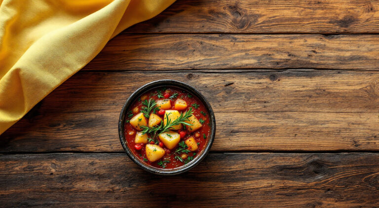 Sopa de tomate y patatas
