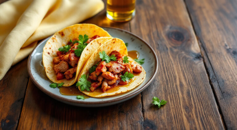 Tacos de lomo adobado