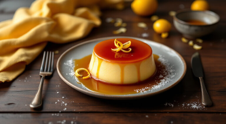 Tarta de bizcocho y flan