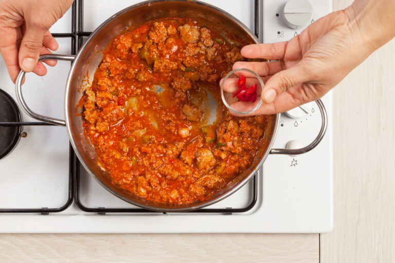 Añade el chile al final de la cocción