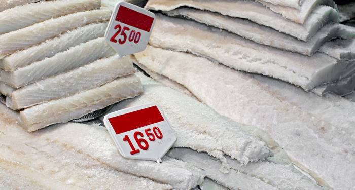 El bacalao, completamente desalado
