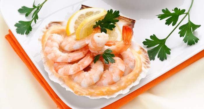 Langostinos bien limpios