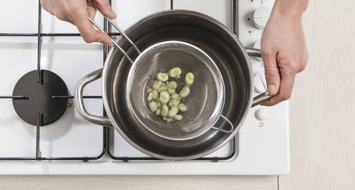 Habas cocidas con mucho sabor