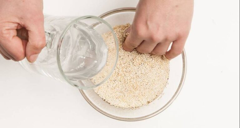Lava correctamente la quinoa