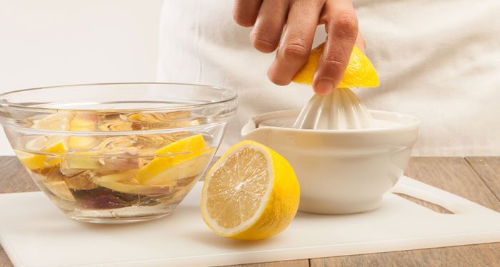 Que las alcachofas no se ennegrezcan