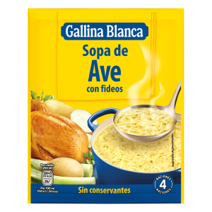 Sopa de ave con fideos