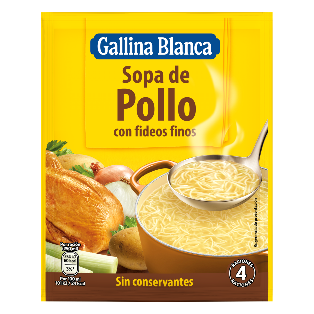 Sopa de Pollo con fideos finos