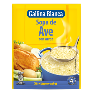 Sopa de ave con arroz