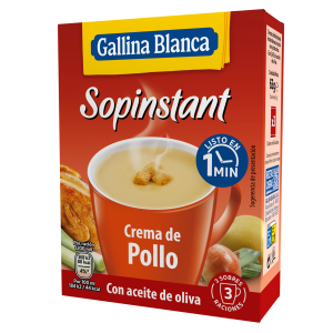 Crema de Pollo con Picatostes