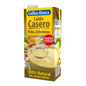 Caldo Casero de Pollo y 8 Verduras 100% Natural